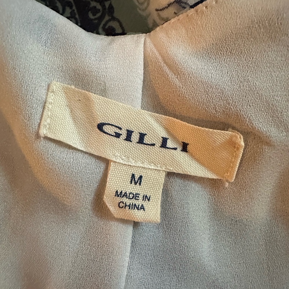 Gilli Blue and Cream Halter Dress - Picture 6 of 7